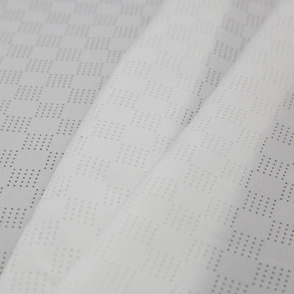 White Perforated Italian Silk Crepe de Chine - Folded