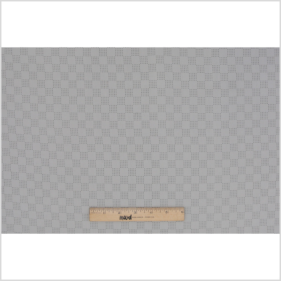 White Perforated Italian Silk Crepe de Chine - Full