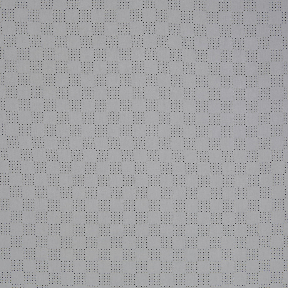 White Perforated Italian Silk Crepe de Chine