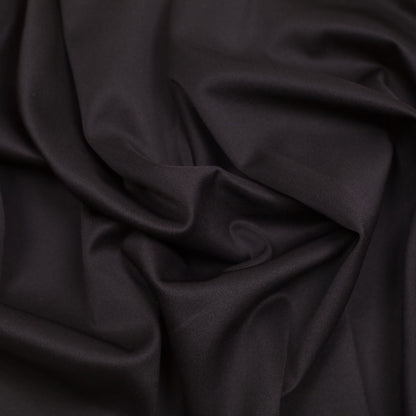 Sleek Black Polyester Ponte Knit - Folded