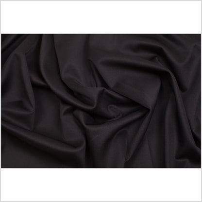 Sleek Black Polyester Ponte Knit - Full