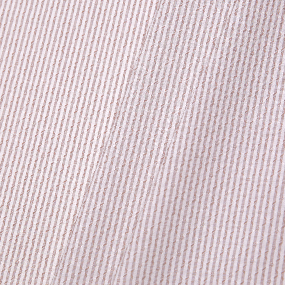 Italian White/Beige Stretch Cotton Blended Brocade Folded