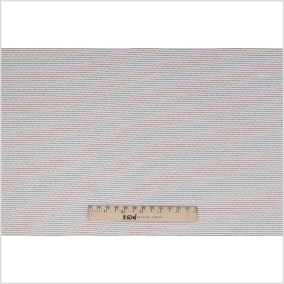 Italian White/Beige Stretch Cotton Blended Brocade Full