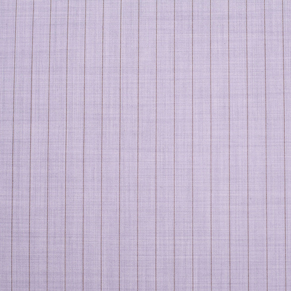 Italian Heather Purple Striped Stretch Polyester Suiting