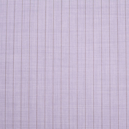 Italian Heather Purple Striped Stretch Polyester Suiting