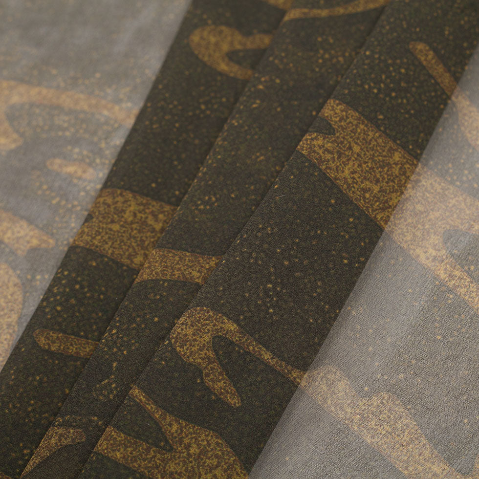 Duffel Bag Green Abstract Silk Chiffon - Detail
