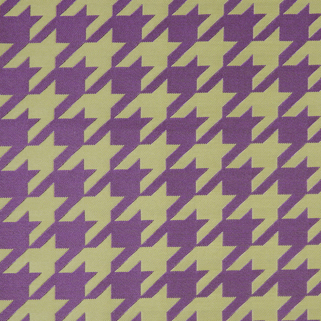 Purple Houndstooth Polyester Brocade