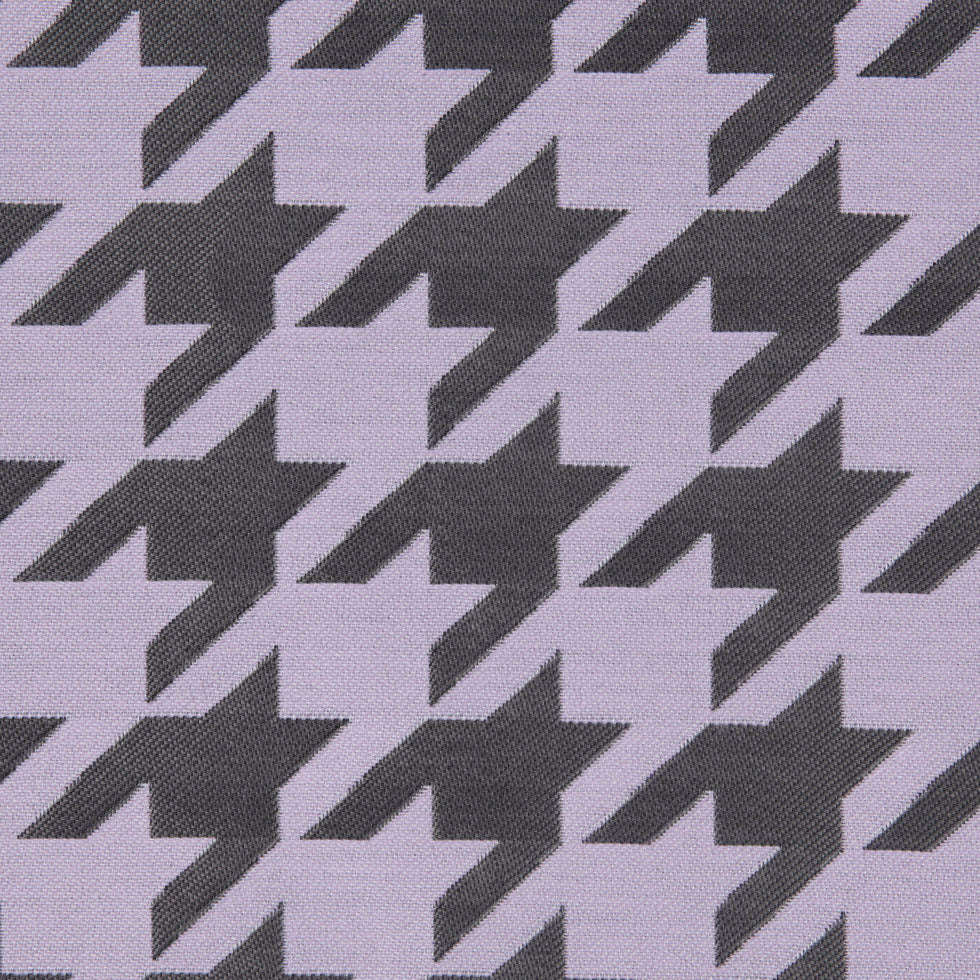 Lilac Houndstooth Polyester Brocade - Detail