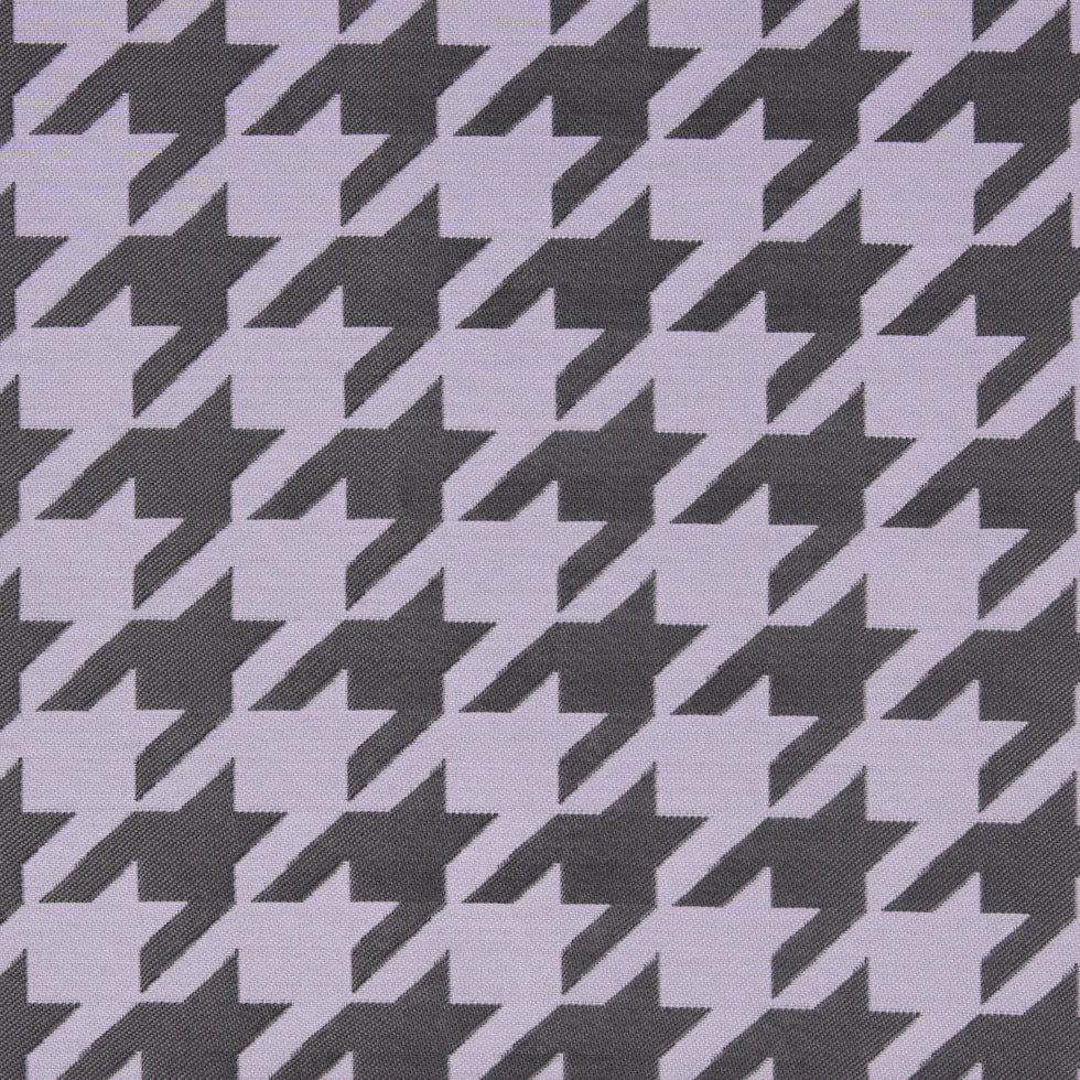 Lilac Houndstooth Polyester Brocade