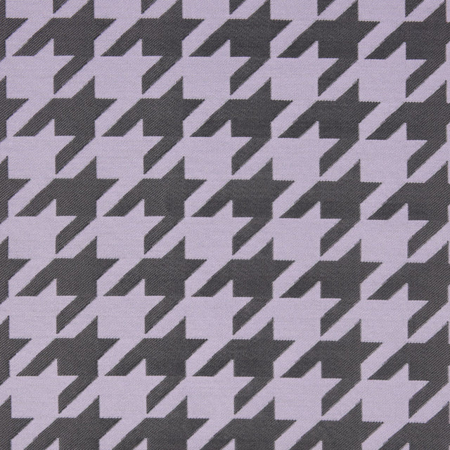 Lilac Houndstooth Polyester Brocade