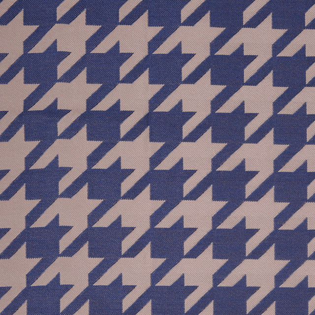 Denim Houndstooth Polyester Brocade