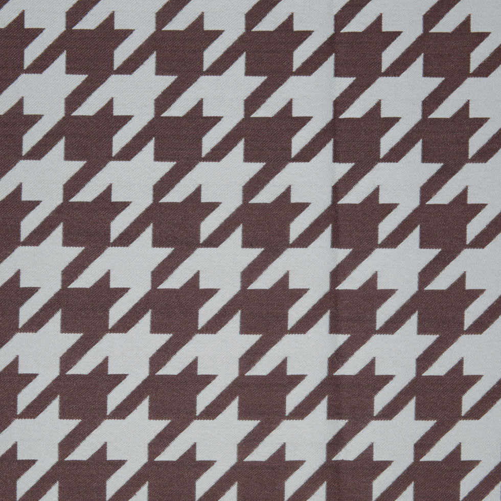 Mint Houndstooth Polyester Brocade