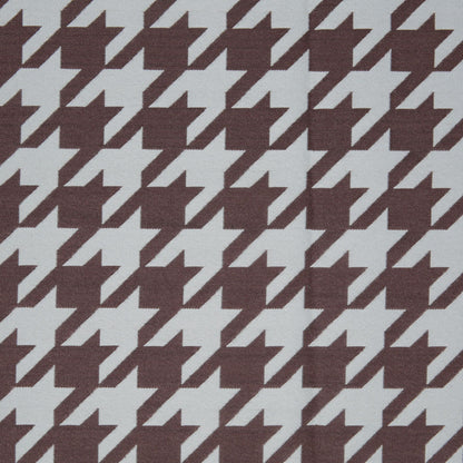 Mint Houndstooth Polyester Brocade