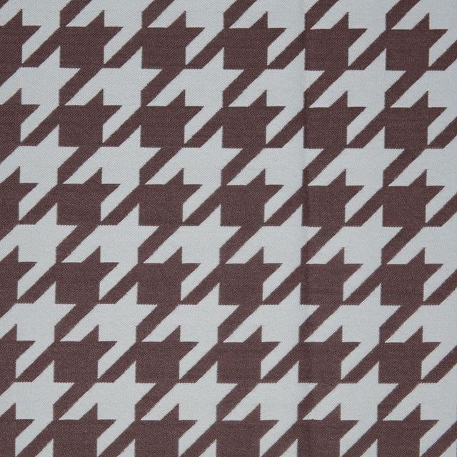 Mint Houndstooth Polyester Brocade