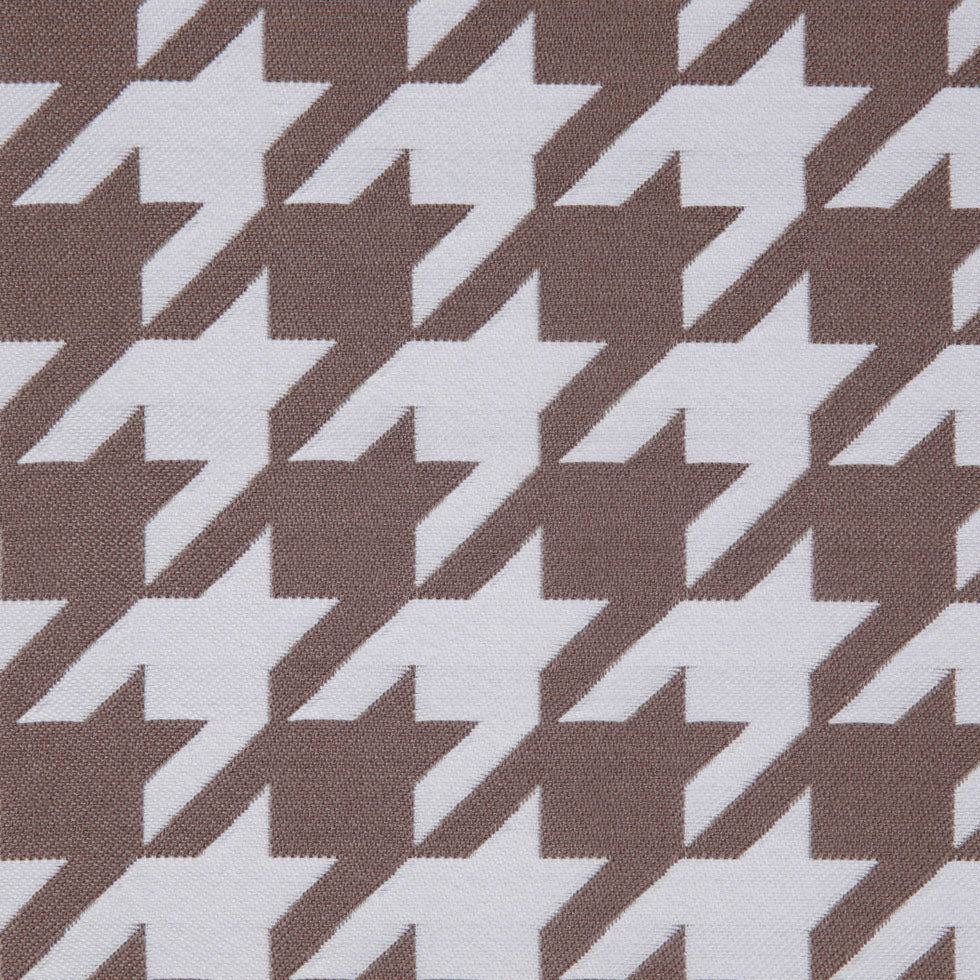 Light Brown Houndstooth Polyester Brocade - Detail