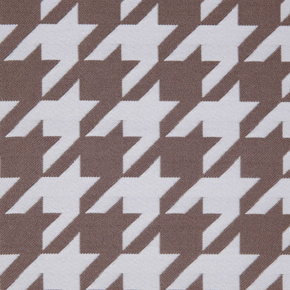 Light Brown Houndstooth Polyester Brocade - Detail