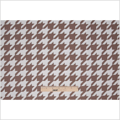 Light Brown Houndstooth Polyester Brocade - Full