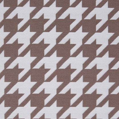 Light Brown Houndstooth Polyester Brocade