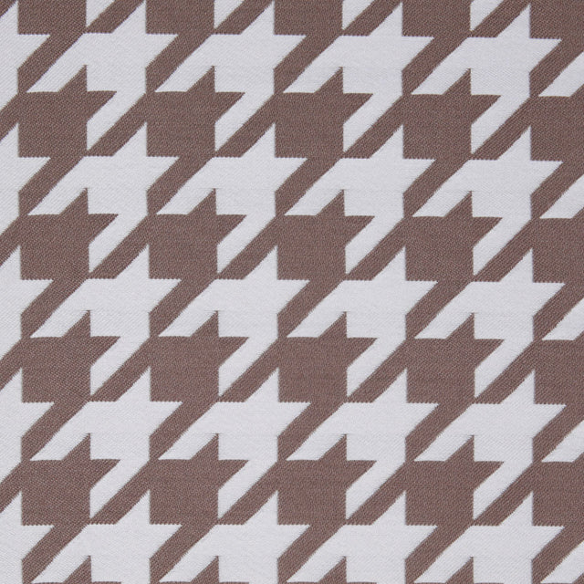 Light Brown Houndstooth Polyester Brocade