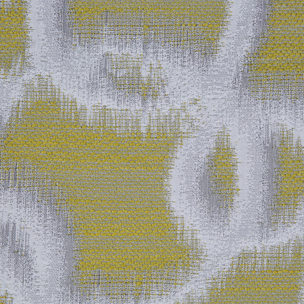 Lime Geometric Ikat Bubbles Polyester Woven Detail