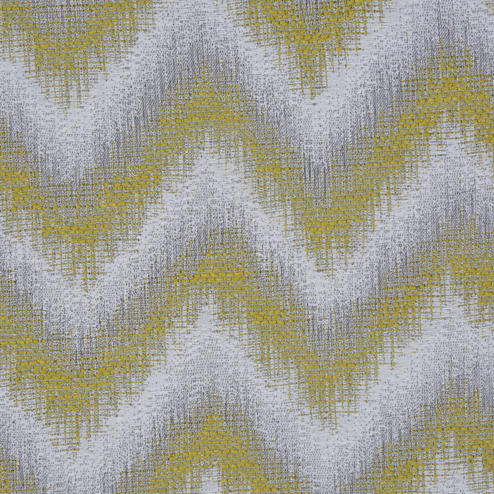 Lime Zig-Zag Geometric Polyester Woven - Detail