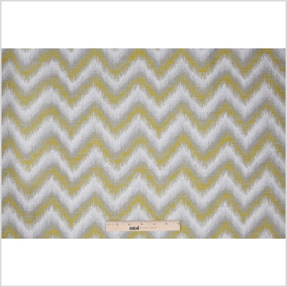 Lime Zig-Zag Geometric Polyester Woven - Full
