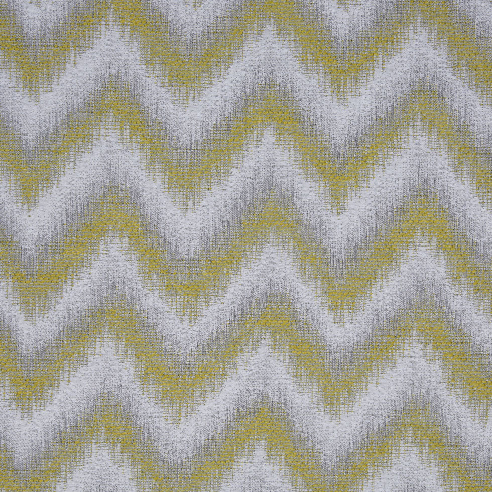 Lime Zig-Zag Geometric Polyester Woven