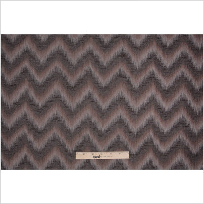 Brown Zig-Zag Geometric Polyester Woven - Full