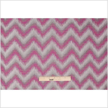 Fuchsia Zig-Zag Geometric Polyester Woven Full