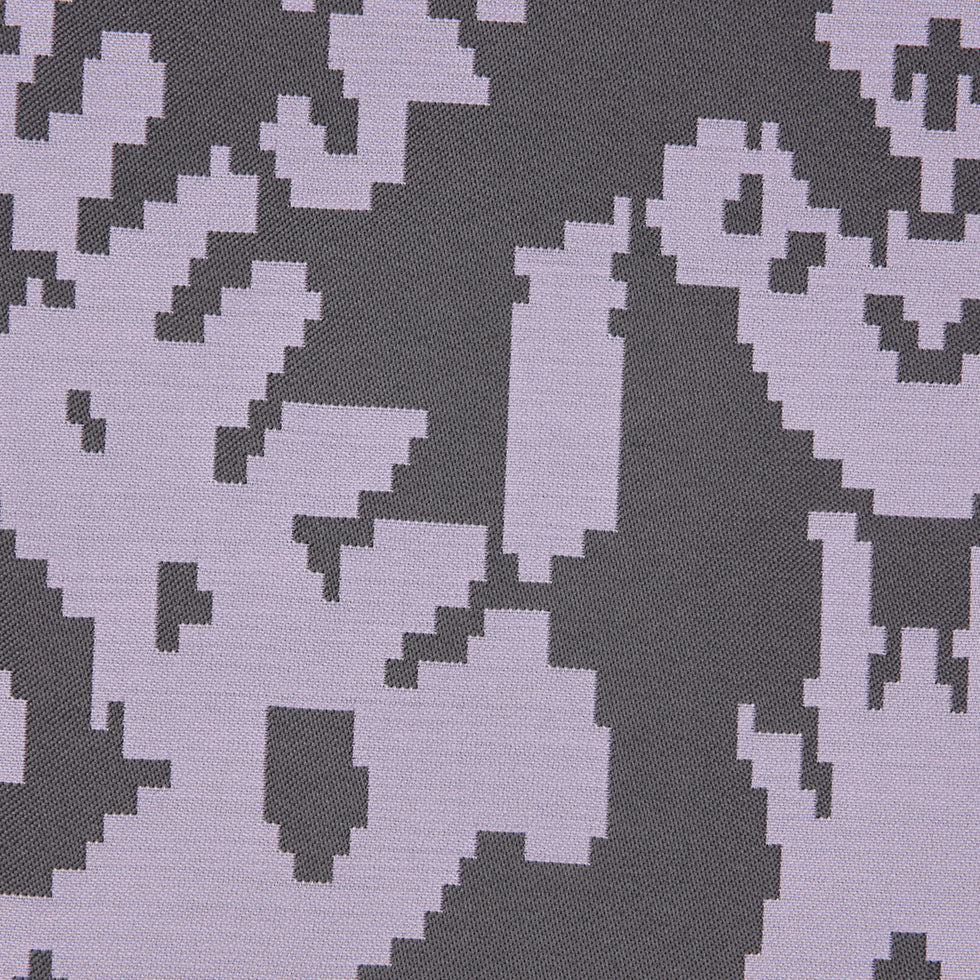 Lilac Geometric Polyester Brocade Detail
