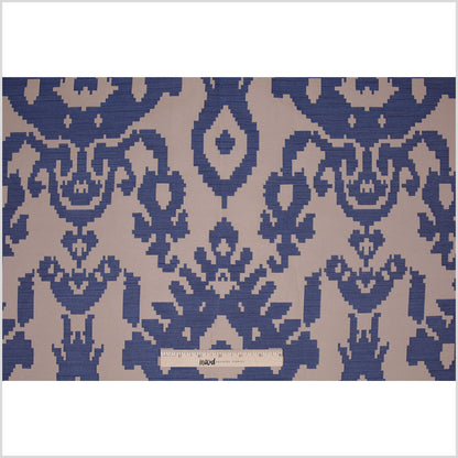 Denim Geometric Polyester Brocade Full