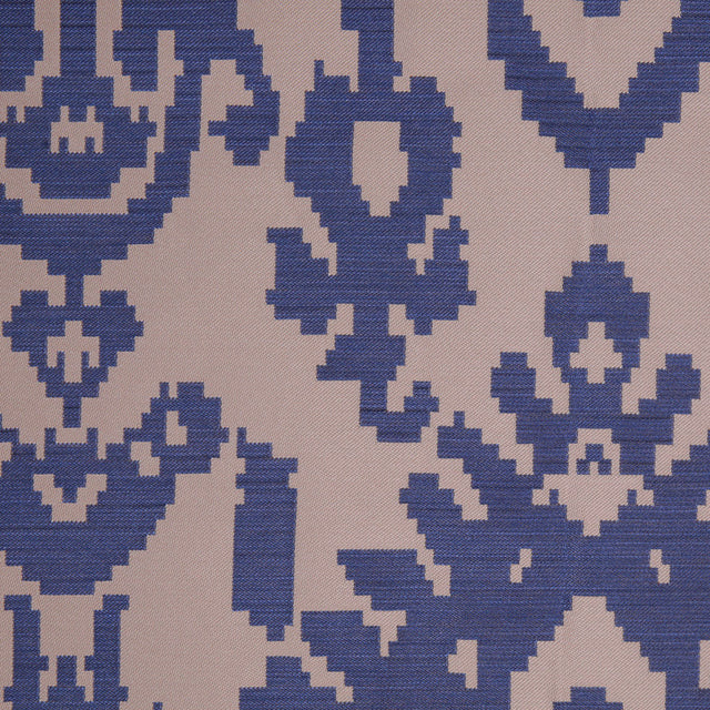 Denim Geometric Polyester Brocade