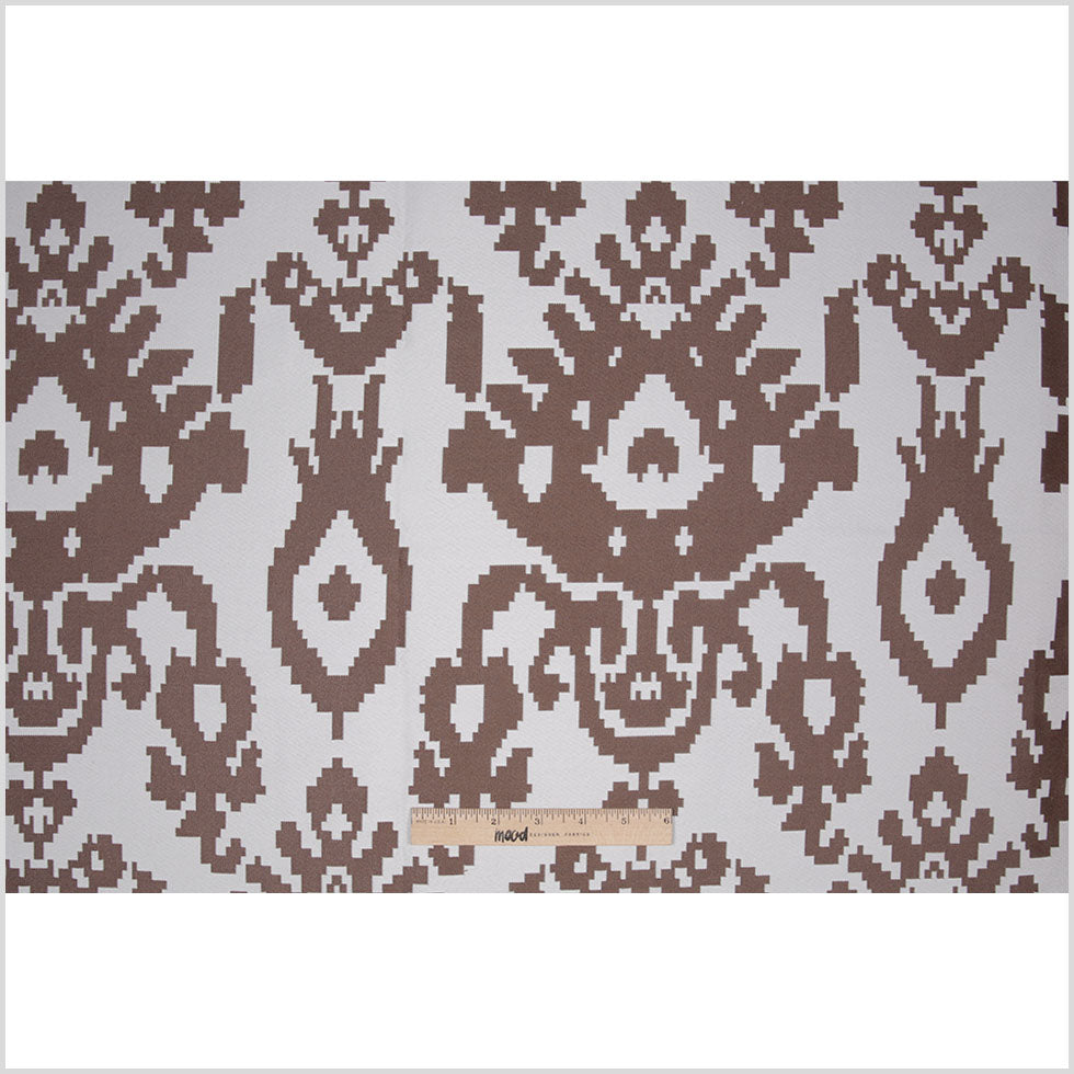 Brown Geometric Polyester Brocade - Full