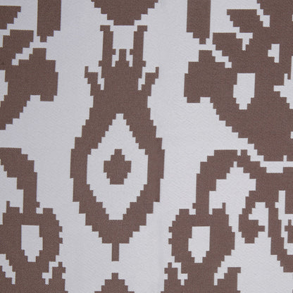 Brown Geometric Polyester Brocade