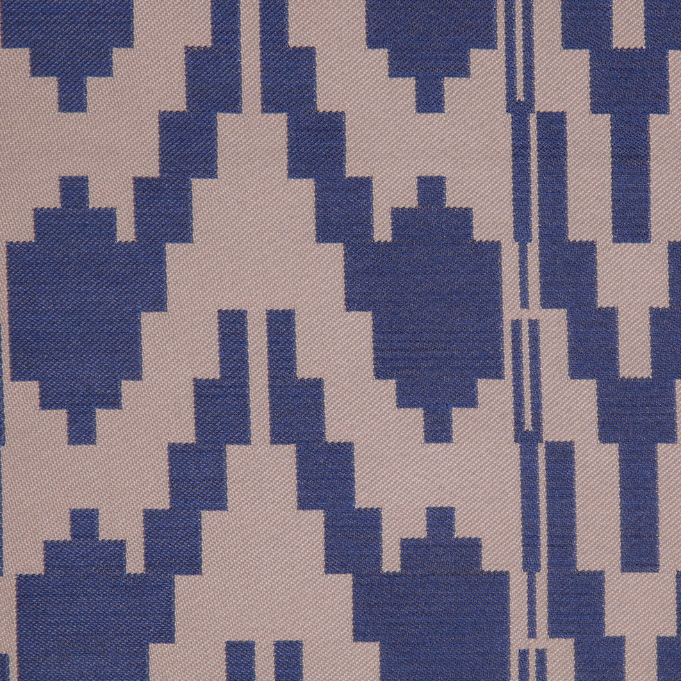 Denim Geometric Polyester Brocade Detail