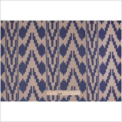 Denim Geometric Polyester Brocade Full