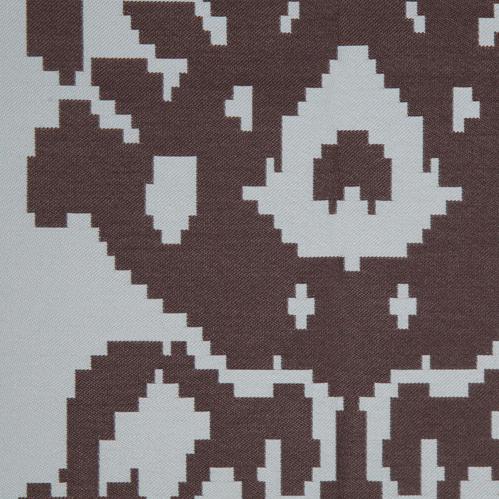 Mint Geometric Polyester Brocade Detail