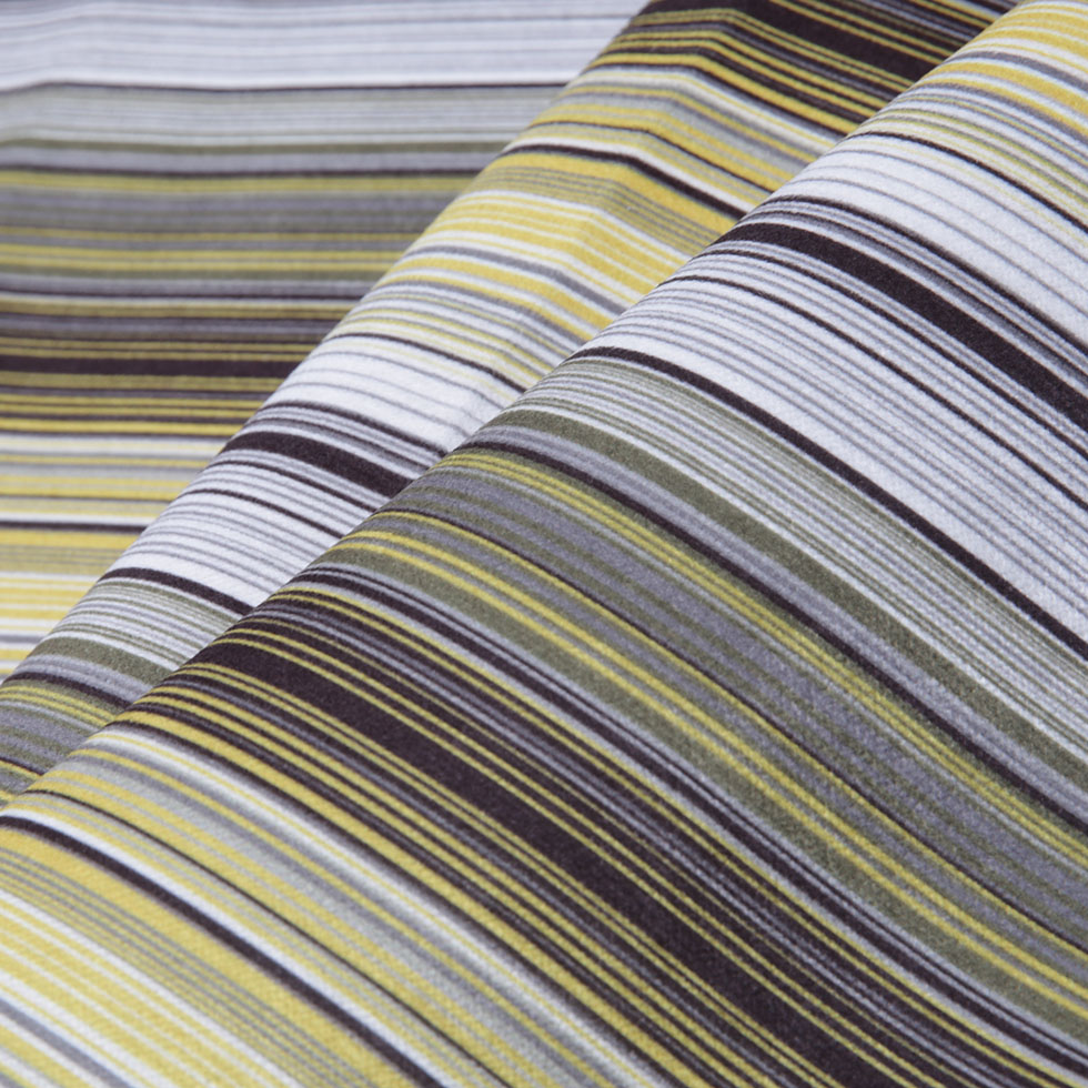 Turkish Yellow Striped Upholstery Velvet - Folded