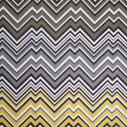 Yellow Geometric Upholstery Velvet
