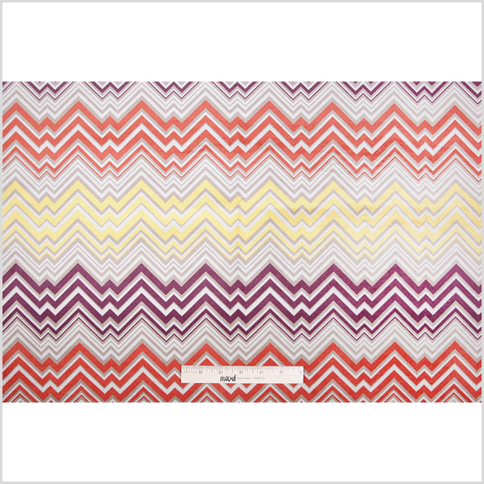 Orange Geometric Upholstery Velvet Full