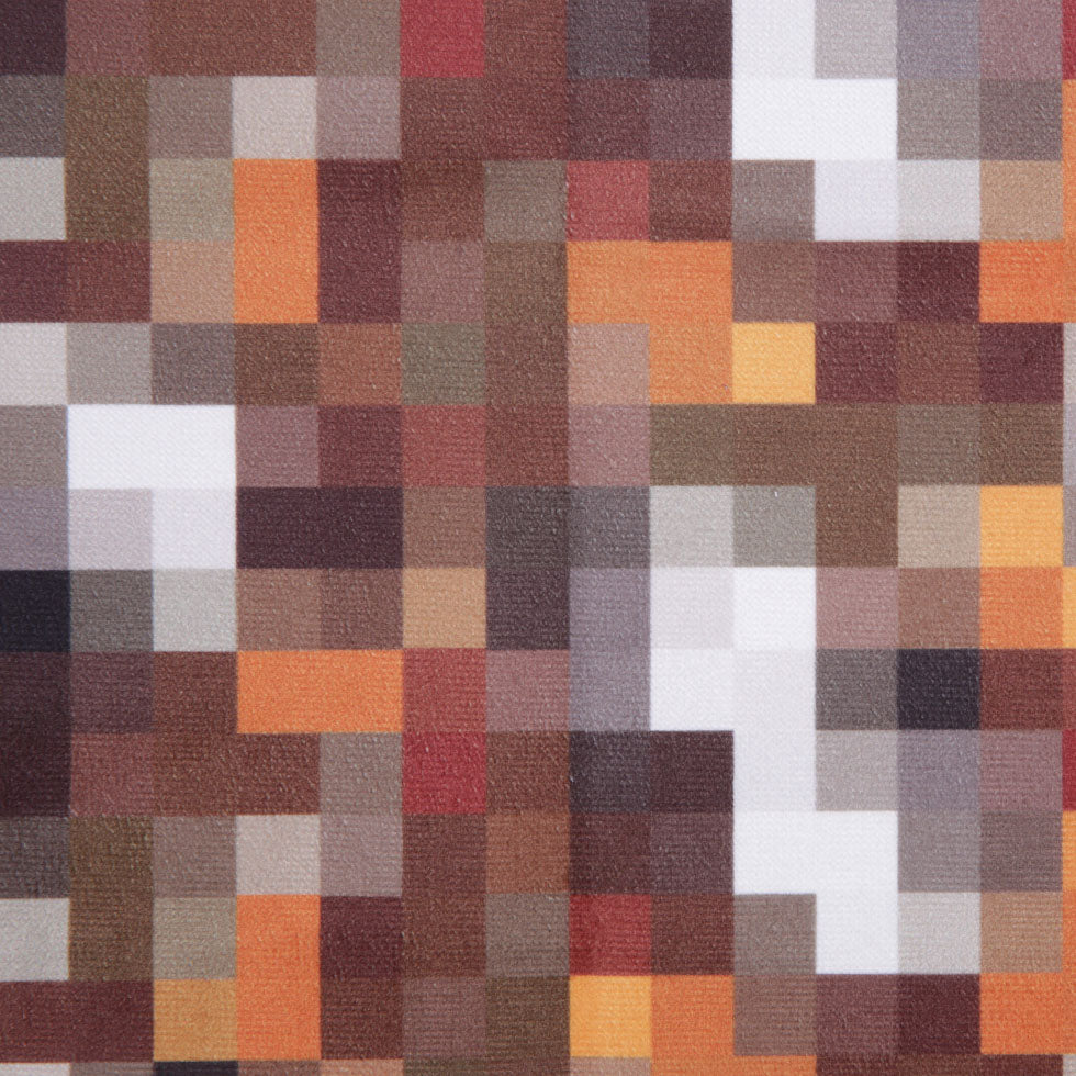 Orange Geometric Upholstery Velvet Detail