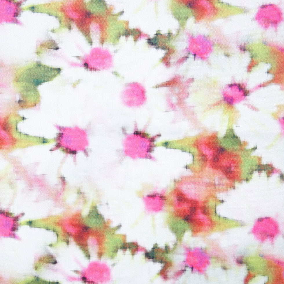Pink Floral Upholstery Velvet