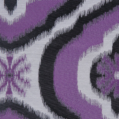 Purple Ikat Damask Polyester Woven - Detail