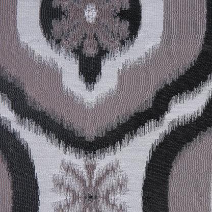 Black Ikat Damask Polyester Woven Detail