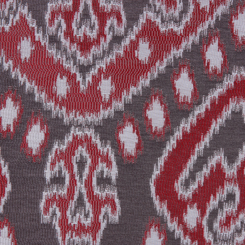 Red Damask Polyester Woven - Detail
