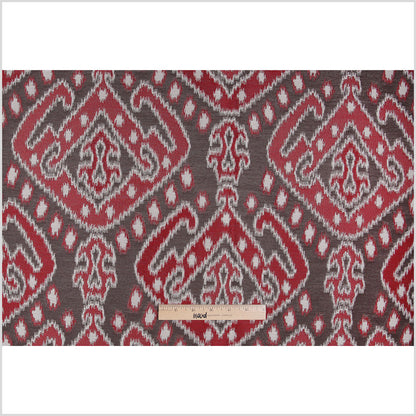 Red Damask Polyester Woven - Full
