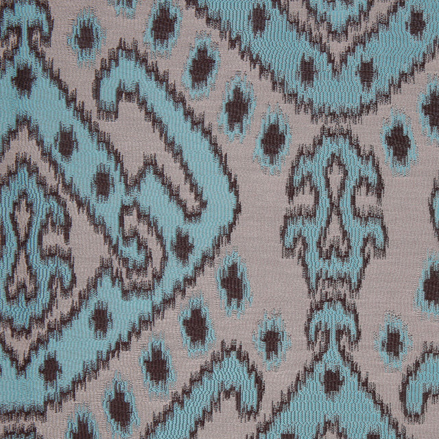 Turquoise Damask Polyester Woven