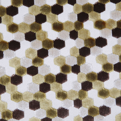Grass Laser-Cut Geometric Polyester Velvet - Detail