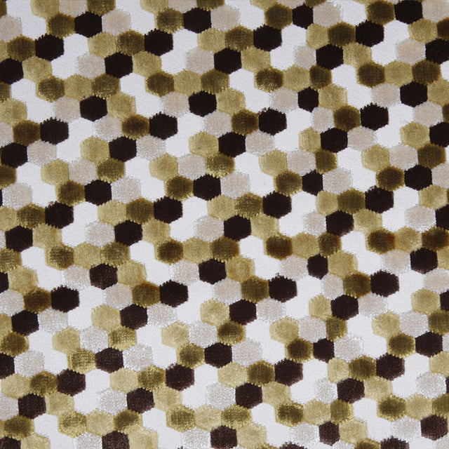 Grass Laser-Cut Geometric Polyester Velvet