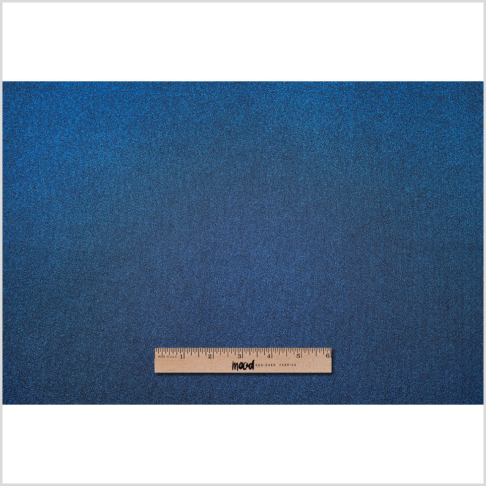Metallic Royal Blue Glittery DTY Polyester Jersey Folded